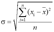 整體標準偏差,整體標準差